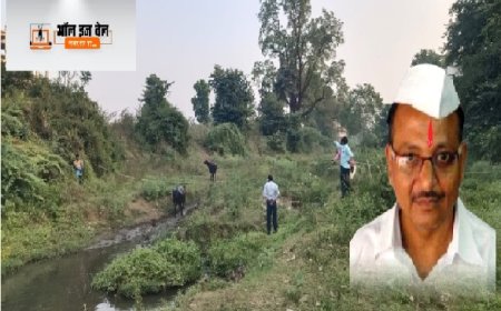मध्य प्रदेश उच्च न्यायालय के अहम निर्देश के बाद पांडारोल नाले का सीमांकन करने पहुंची राजस्व और नगर निगम की टीम