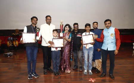 बुरहानपुर सिंगिंग गॉट टैलेंट मेगा फाइनल में संगीत रत्न अवार्ड से सम्मानित हुए रौनक, देवेंद्र, कुणाल