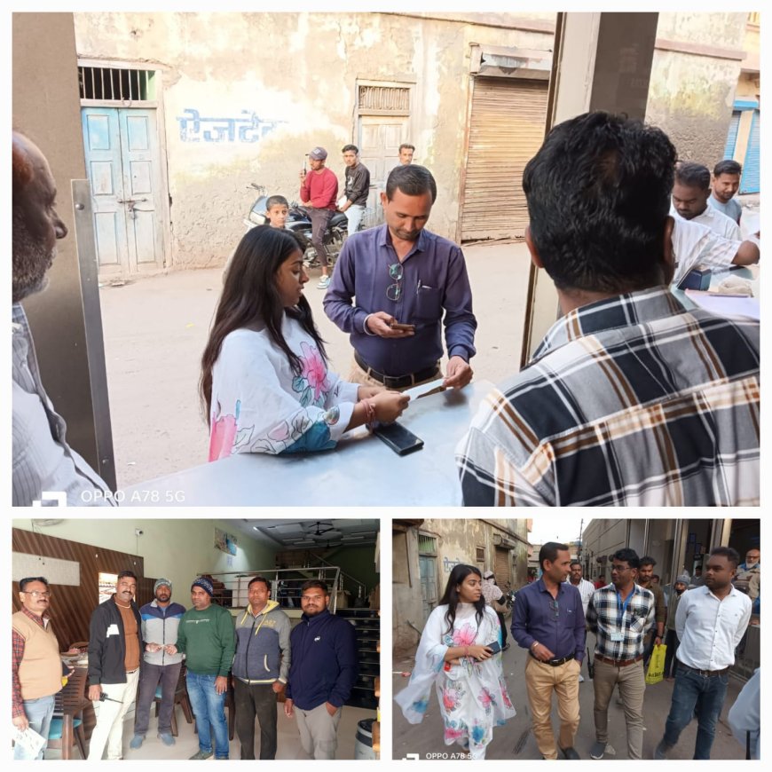 सिंधिबस्ती के एस.आर डिस्पोजल के गोडाउन पर निगम की रेड भारी मात्रा में 1 क्विंटल 56 किलो प्लास्टिक सामग्री जब्त  गोडाउन पर चालानी करवाई कर जुर्माना वसूला