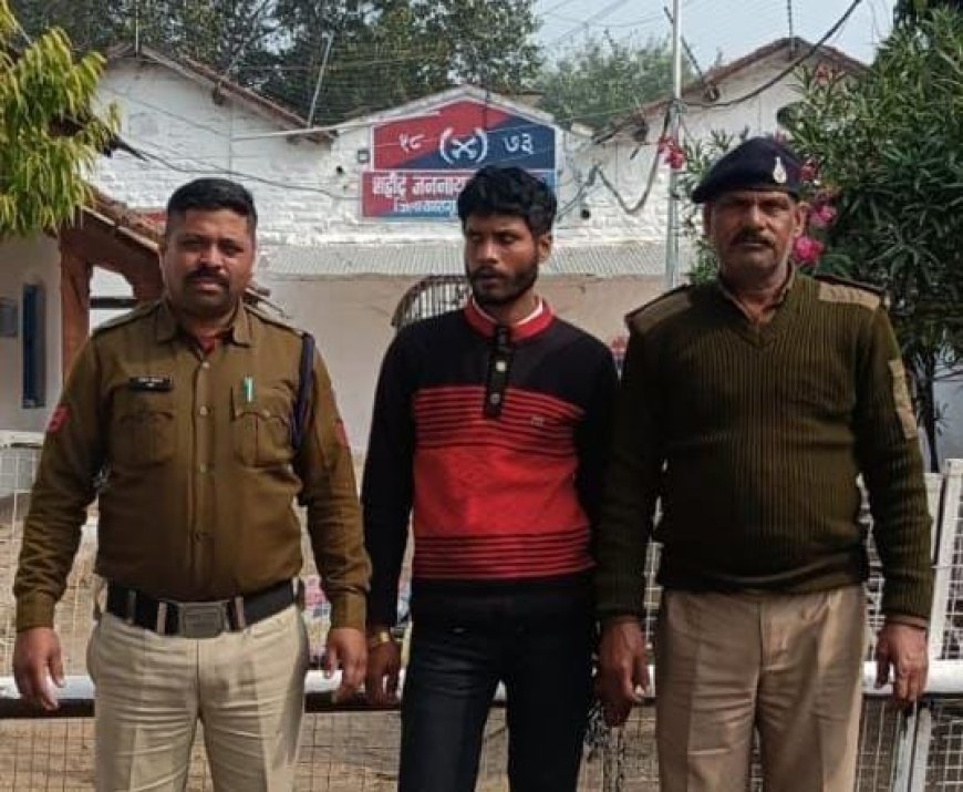 थाना शाहपुर पुलिस द्वारा आरोपी अफसर पिता खलील खां को गिरफ्तार कर भेजा जेल